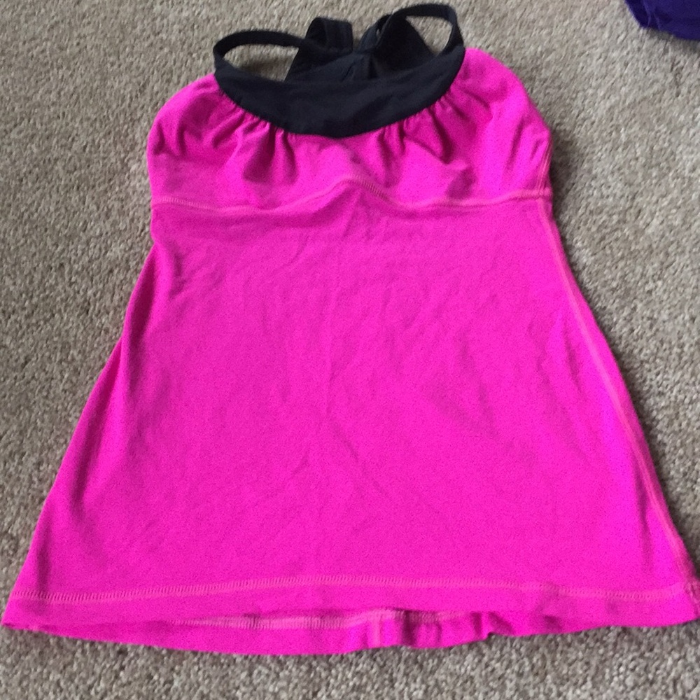 ❌SOLD❌ Size 6 pink and black Lulu tank